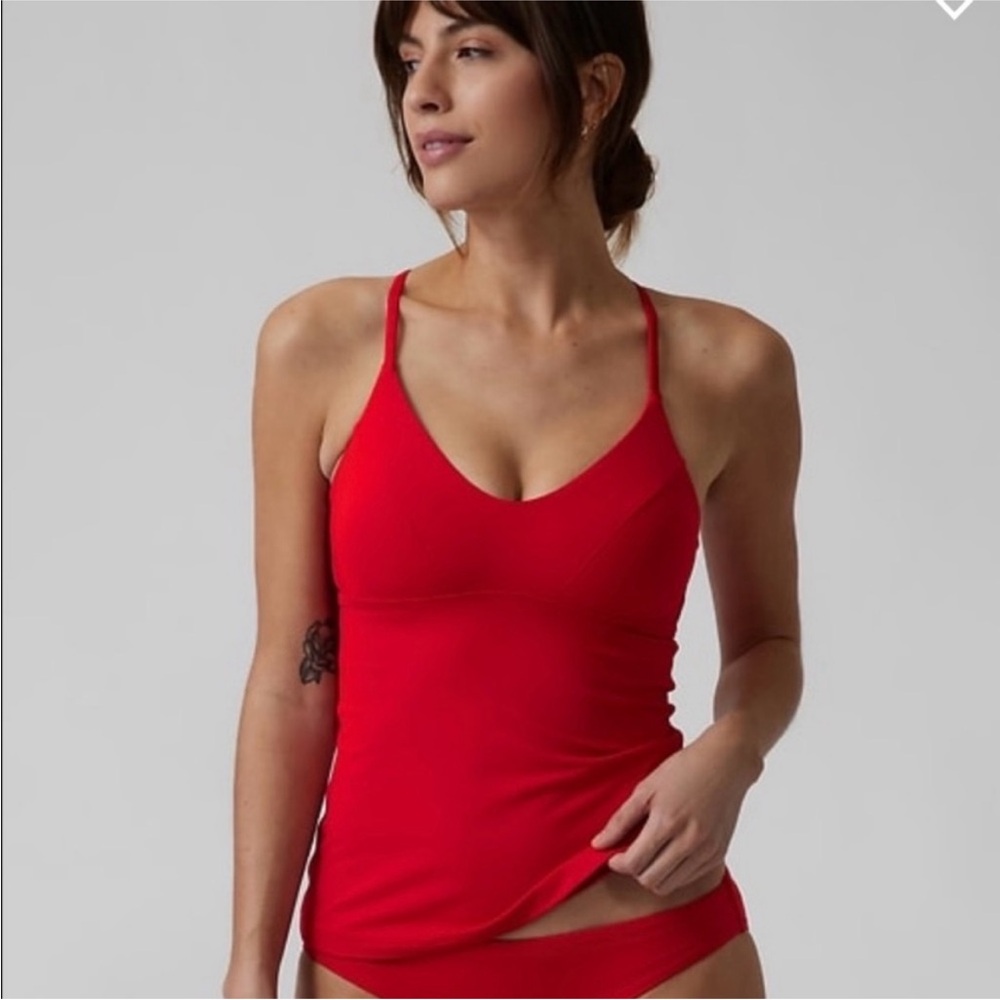Athleta Bold Red Swim Top M
